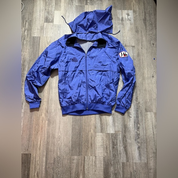 keppa sport Other - Vintage 90s Kappa Hooded Windbreaker 1/2 Zip Up Jacket RARE Y2K casual